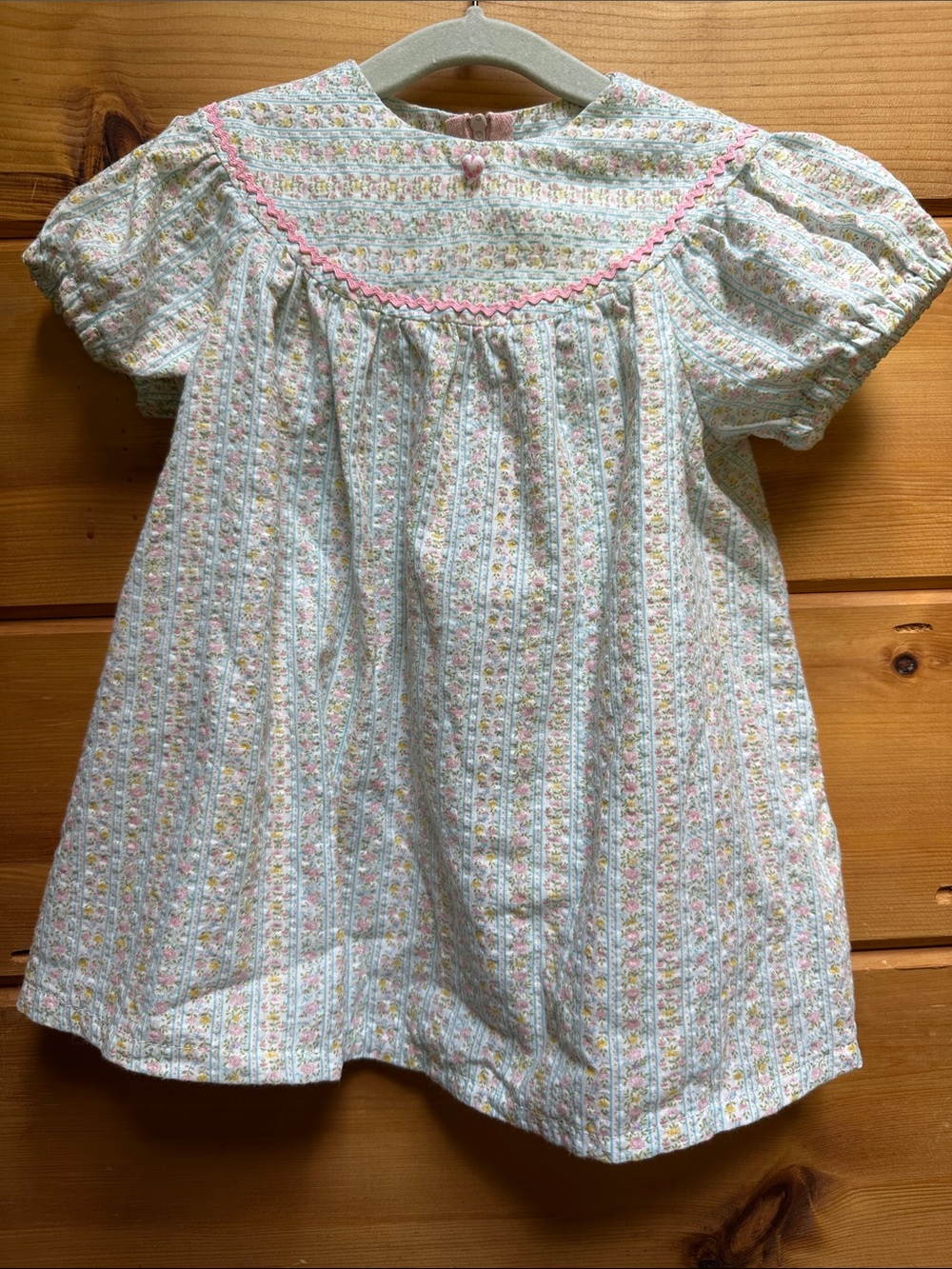 Hand Made Vintage floral striped dress